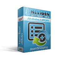 Импорт/экспорт атрибутов товаров MS Excel XLS(X), CSV в JoomShopping