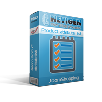 Детальный список атрибутов товара для JoomShopping