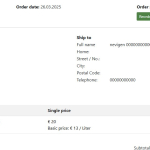 Повторить заказ JoomShopping 5+